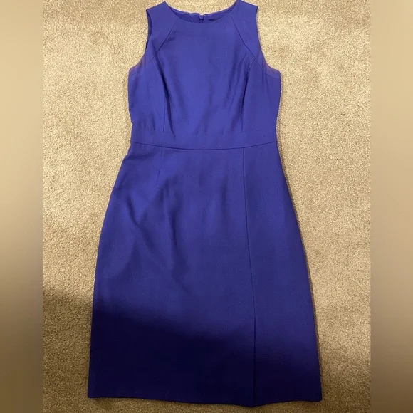 j crew royal blue dress J. Crew Factory Royal Blue Floral Lace Keyhole Back